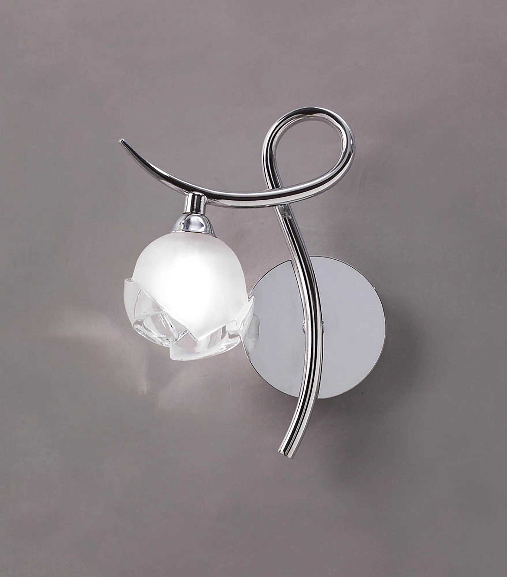 Fragma Polished Chrome Wall Lights Mantra Armed Wall Lights